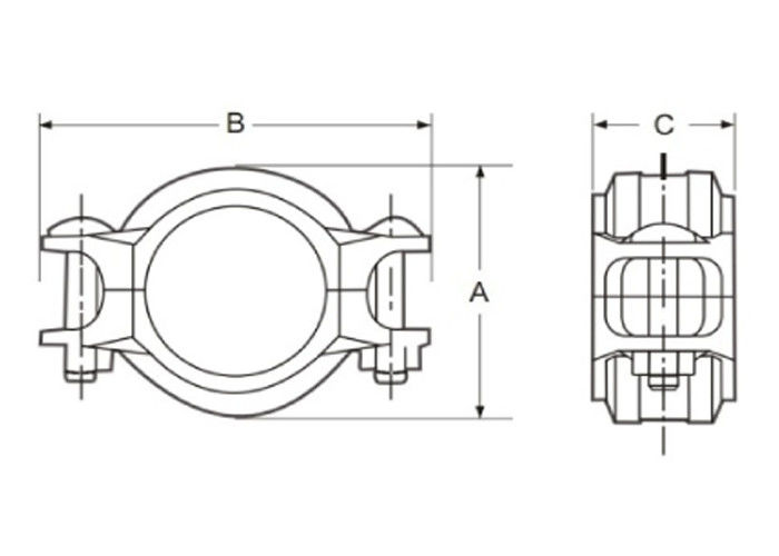 Ductile Iron Grooved End Pipe Fittings Low Pressure DN25 Diameter