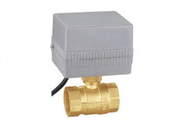 Electric Fan Coil Valve , NPT Connector PN16 Motorized Control Valve Brass